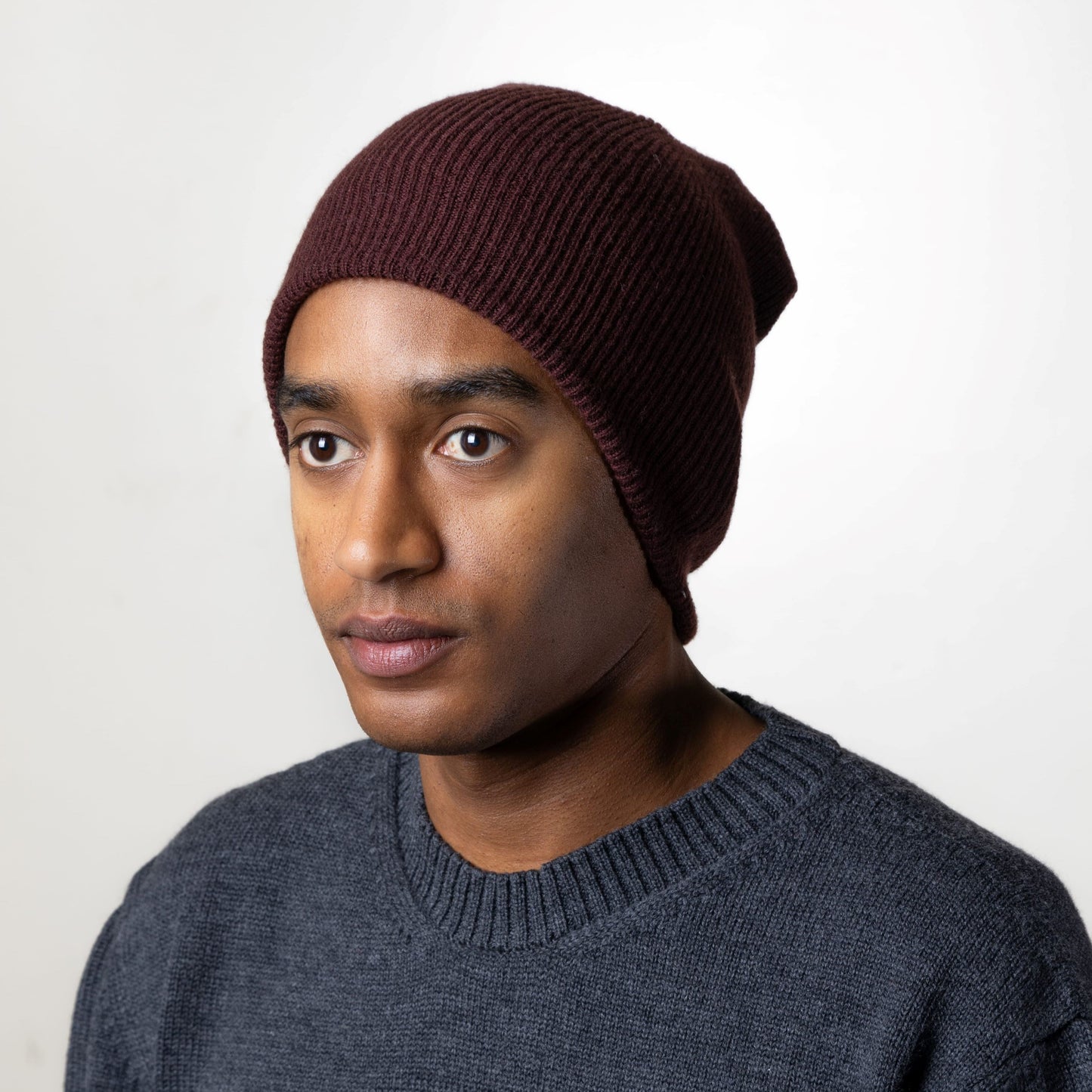 Cara Rib Knit Double Layer Beanie