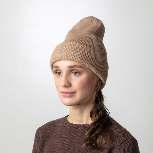 Cara rib knit double layer beanie - SilentZ Knits
